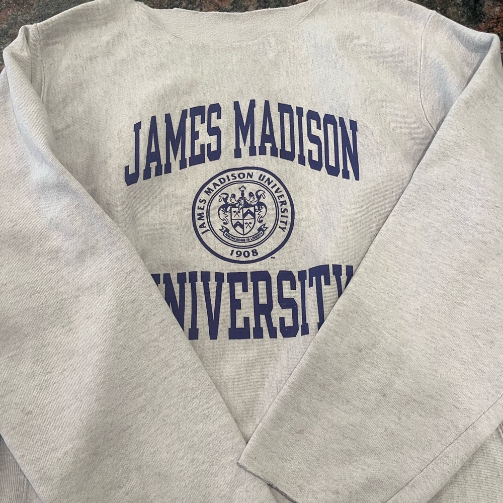 Gray James Madison University Sweatshirt